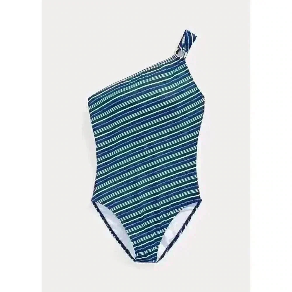 NEW! Lauren Ralph Lauren Women's 6 One-Shoulder One-Piece Swimsuit NWT $142